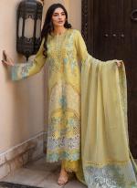 Heavy Cotton Yellow Festival Wear Embroidery Work Pakistani Suit